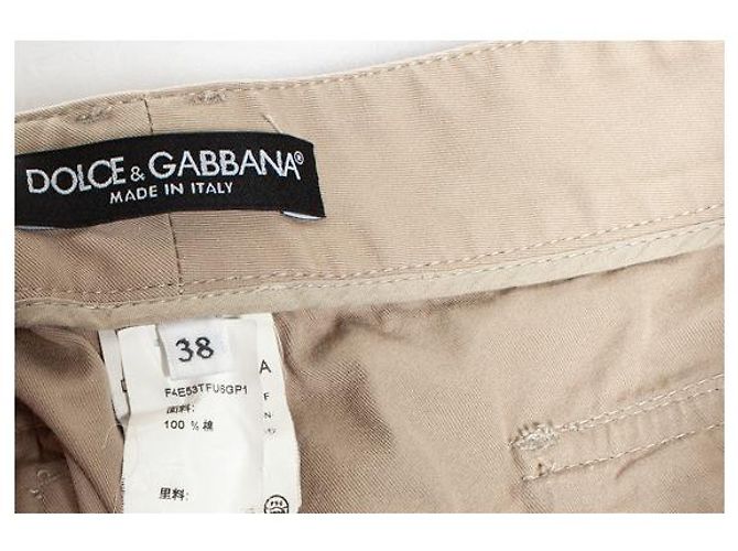 Dolce & Gabbana, falda beige con botones Castaño - vista 5