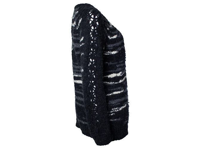IRO, gestrickter Omeva Cardigan mit Reißverschluss Grau - Ansicht 4