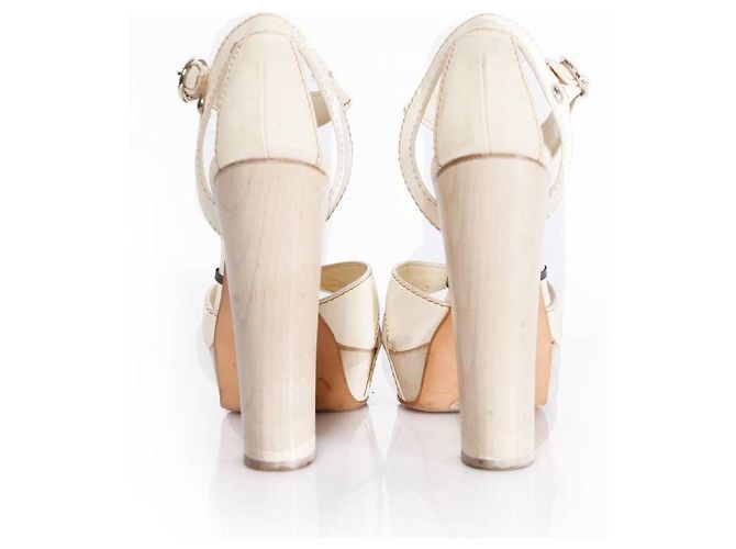 Gianmarco Lorenzi, sandalo in pelle off-white Bianco - vista 5