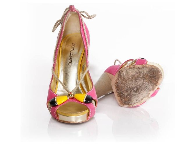 Dsquared2, décolleté in scamosciato rosa Barbie - vista 6