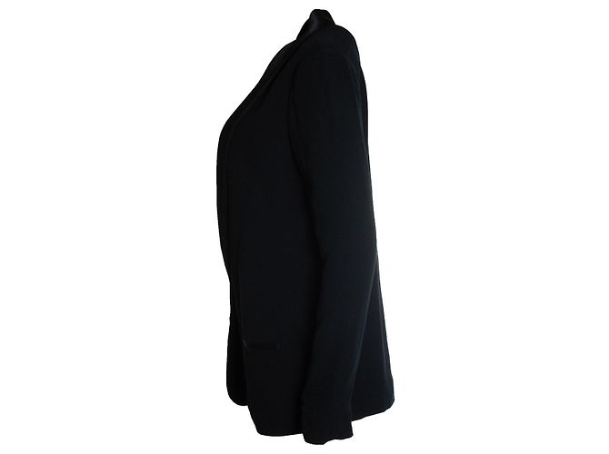 Ba&sh, blazer nero con revers lucido - vista 4