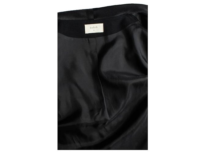Ba&sh, blazer nero con revers lucido - vista 6