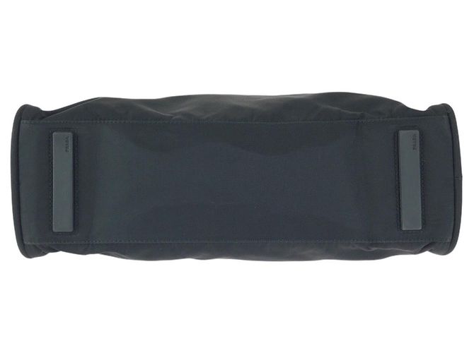 Borsa Tote Prada Nylon Tessuto Logo Triangle Nero - vista 9