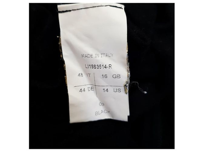 Vestido maxi de manga larga drapeado Rick Owens en algodón negro - vista 5