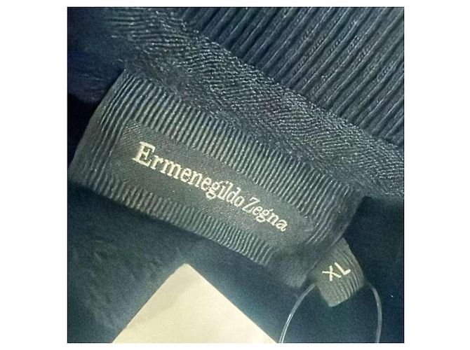 Ermenegildo Zegna Rundhalspullover aus schwarzer Baumwolle - Ansicht 5