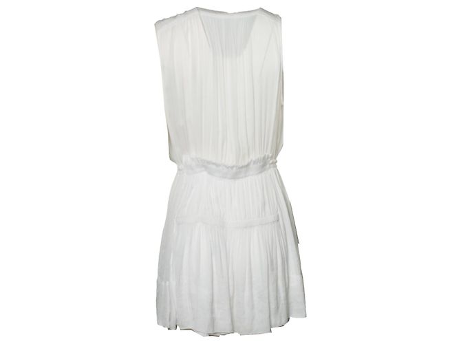 Isabel Marant, Weißes transparentes Kleid mit Rüschen - Ansicht 2