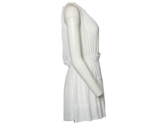Isabel Marant, Weißes transparentes Kleid mit Rüschen - Ansicht 3