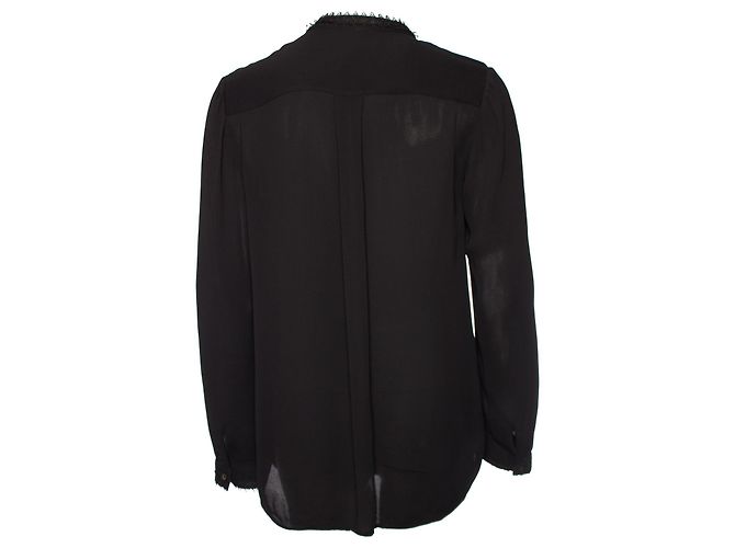 Reiss, camicetta nera con pizzo. Nero - vista 3