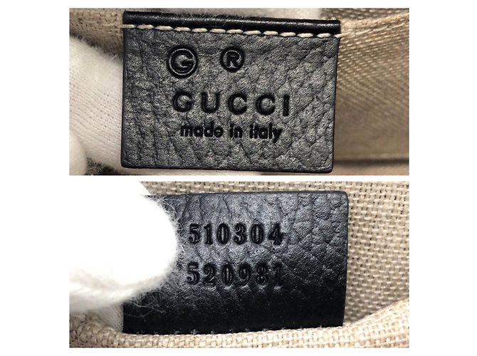 Borsa a tracolla Gucci in pelle con catena Interlocking G Nero - vista 4
