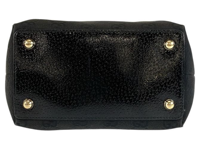 Gucci GG Canvas Tote Bag Black Gold Hardware - view 9