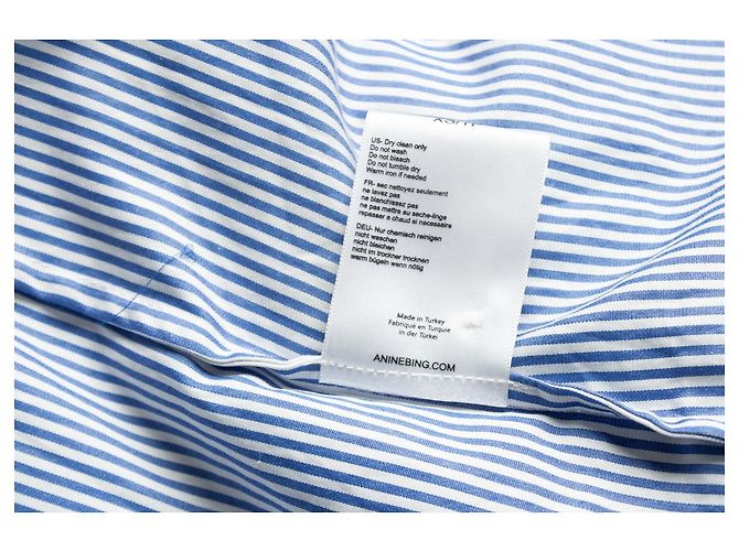 Anine bing, striped shirt in blue and white Multiple colors - view 5