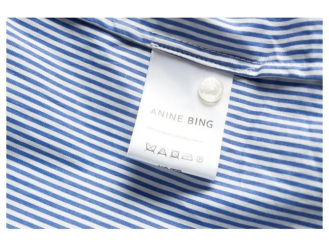 Anine bing, striped shirt in blue and white Multiple colors - view 6