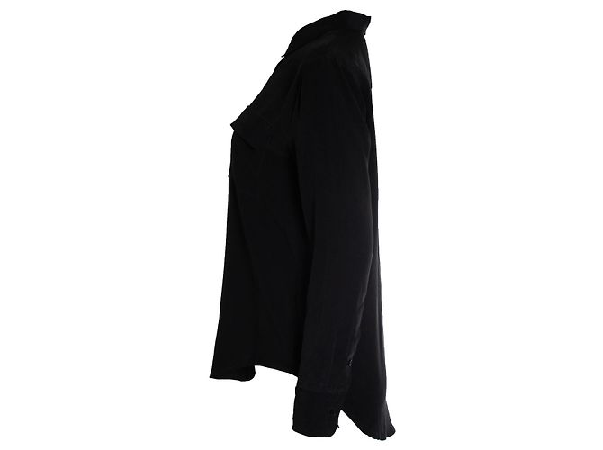 Anine Bing, camicia nera con tasche Nero - vista 2
