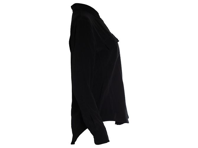Anine Bing, camicia nera con tasche Nero - vista 4