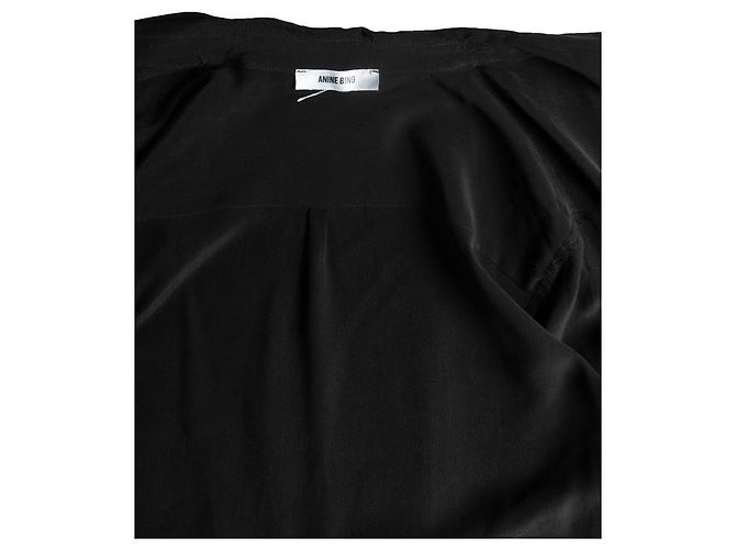 Anine Bing, camicia nera con tasche Nero - vista 6