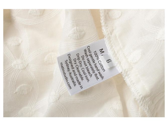 Autre Marque Matin, besticktes Kleid in Ecru mit Rüschen Weiß Roh - Ansicht 6