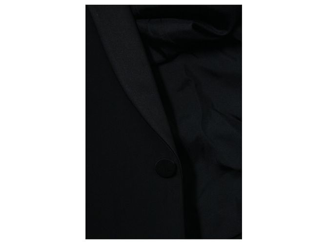 Saint Laurent, schwarzes Smoking-Sakko mit Satinrevers - Ansicht 8