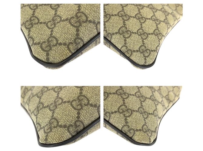 Borsa a tracolla Gucci GG Supreme Canvas Marrone Beige - vista 3