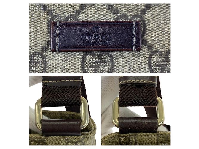 Borsa a tracolla Gucci GG Supreme Canvas Marrone Beige - vista 5