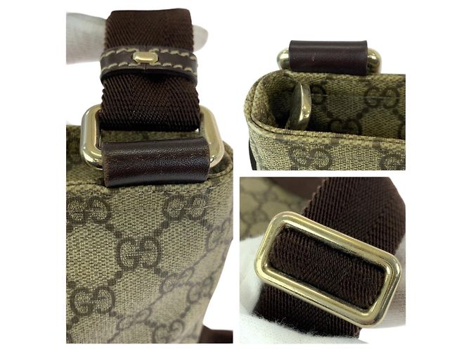 Borsa a tracolla Gucci GG Supreme Canvas Marrone Beige - vista 6