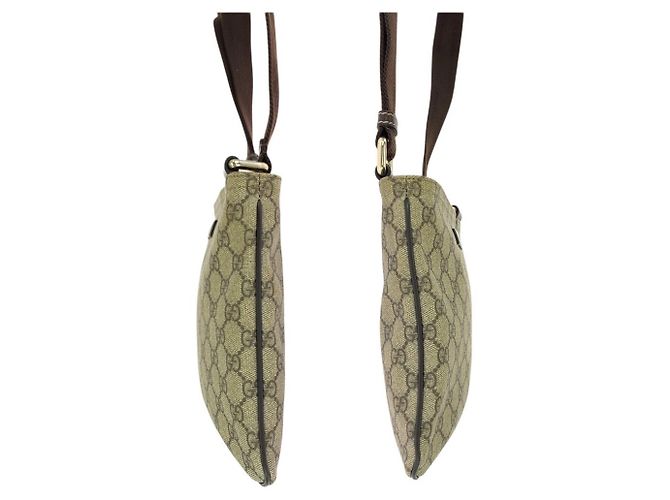 Borsa a tracolla Gucci GG Supreme Canvas Marrone Beige - vista 8