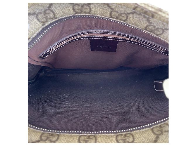 Borsa a tracolla Gucci GG Supreme Canvas Marrone Beige - vista 9
