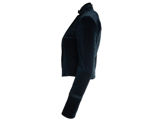 Theory, giacca army in velluto Blu - vista 2