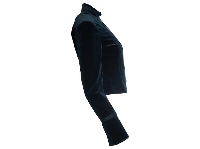 Theory, giacca army in velluto Blu - vista 4