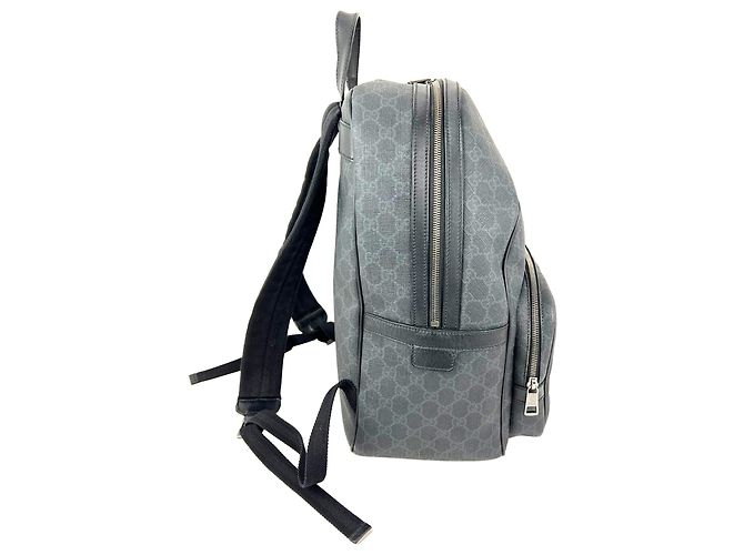 Gucci GG Supreme Medium Day Rucksack Grau Schwarz - Ansicht 4