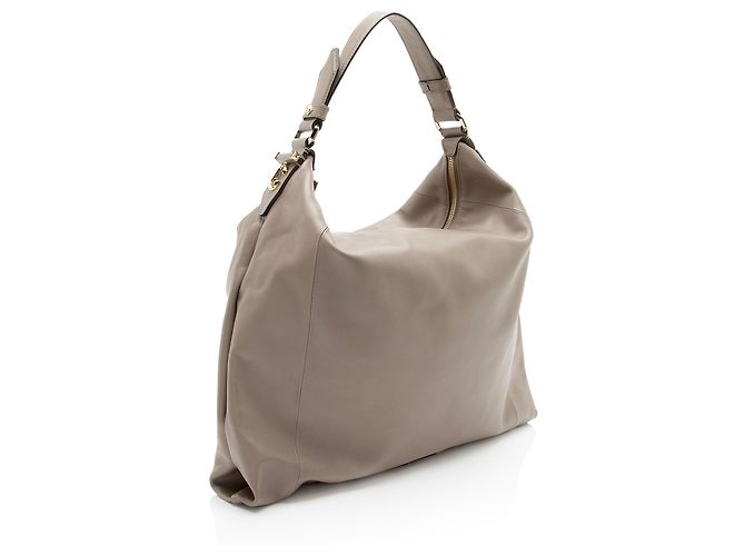 Jimmy Choo Ana Hobo aus Leder Braun Beige - Ansicht 2