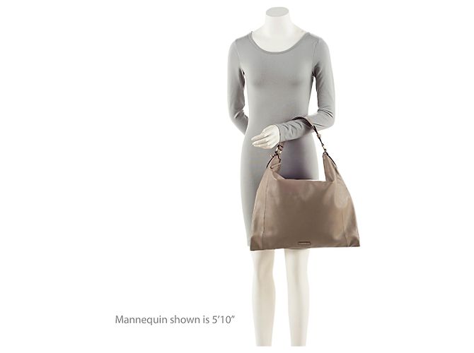 Jimmy Choo Ana Hobo aus Leder Braun Beige - Ansicht 5