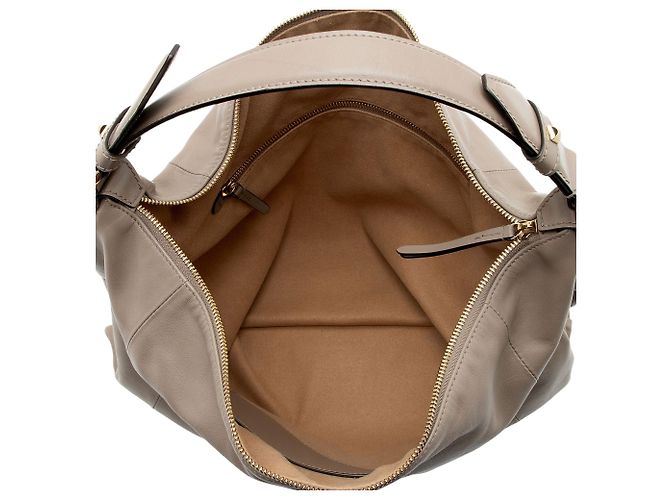 Jimmy Choo Ana Hobo aus Leder Braun Beige - Ansicht 7