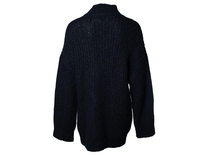 Apc A.P.C., maglione a collo alto a coste nero - vista 2