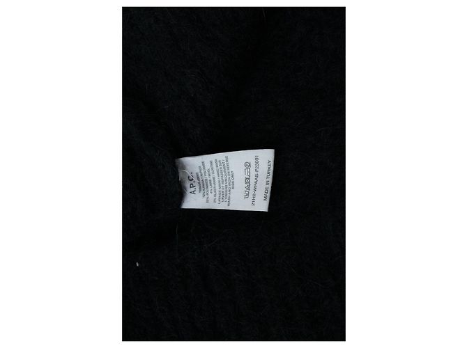 Apc A.P.C., maglione a collo alto a coste nero - vista 6