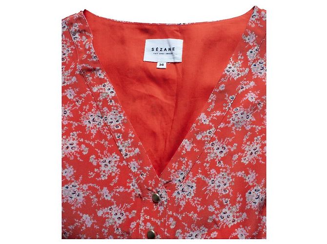 SéZane Sezane, Kleid mit Blumenprint Rot - Ansicht 6