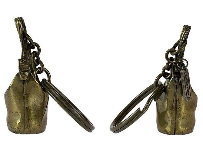 Portachiavi e charm per borsa in ottone Coach - vue 8