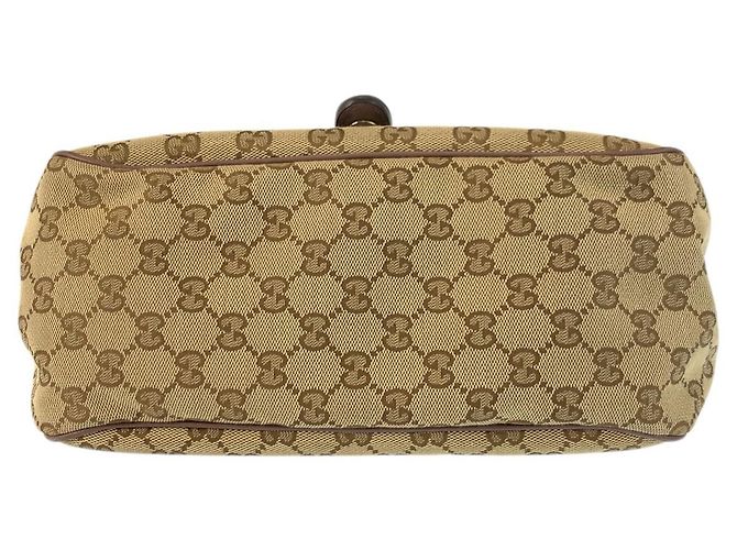 Borsa a tracolla Gucci Sukey in tela GG e pelle Marrone - vista 10