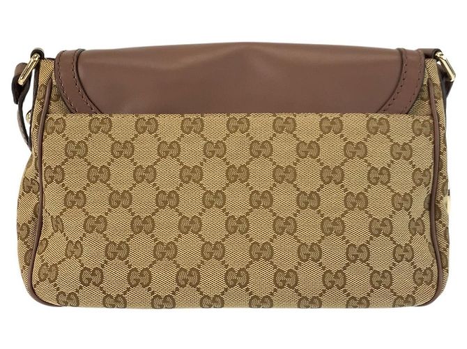 Borsa a tracolla Gucci Sukey in tela GG e pelle Marrone - vista 2