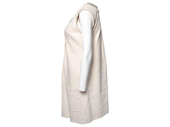 Diane Von Furstenberg Diane von fustenberg, Vestido beige sin mangas - vista 3