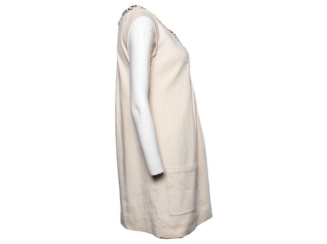 Diane Von Furstenberg Diane von fustenberg, Vestido beige sin mangas - vista 4