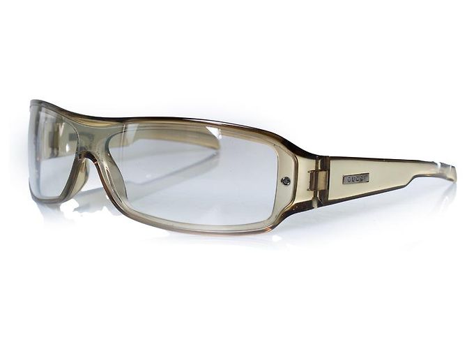 Gucci, occhiali da sole vintage shield Oliver green Verde - vista 2