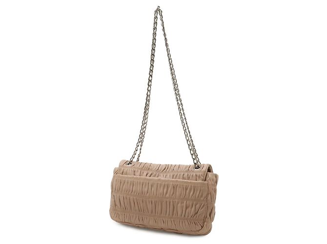 Borsa a tracolla in pelle Nappa Gaufre Prada Marrone Beige - vista 2