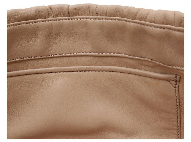Borsa a tracolla in pelle Nappa Gaufre Prada Marrone Beige - vista 7