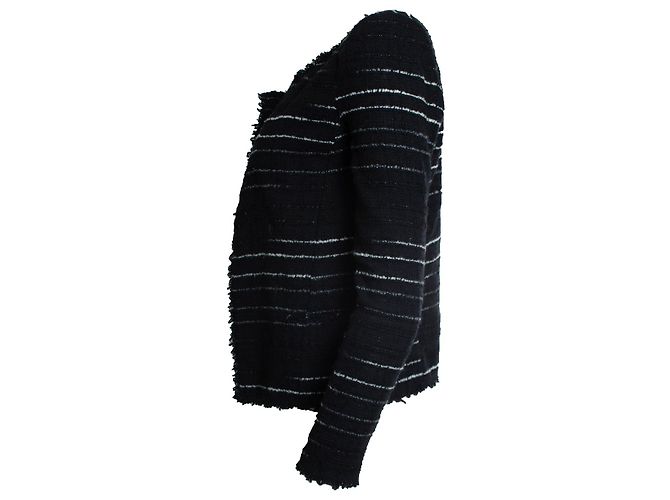 Isabel Marant Etoile, blazer a righe nero - vista 2