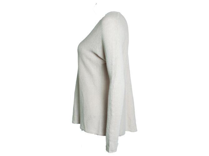 Vince, Strickoberteil mit V-Ausschnitt in Beige Braun - Ansicht 2