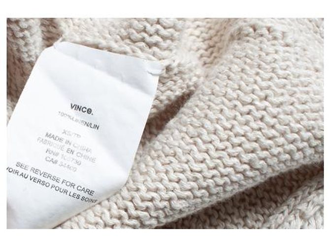 Vince, Strickoberteil mit V-Ausschnitt in Beige Braun - Ansicht 6