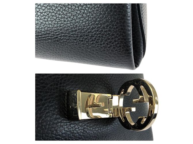 Borsa 2way in pelle con Interlocking G Gucci Nero - vista 6