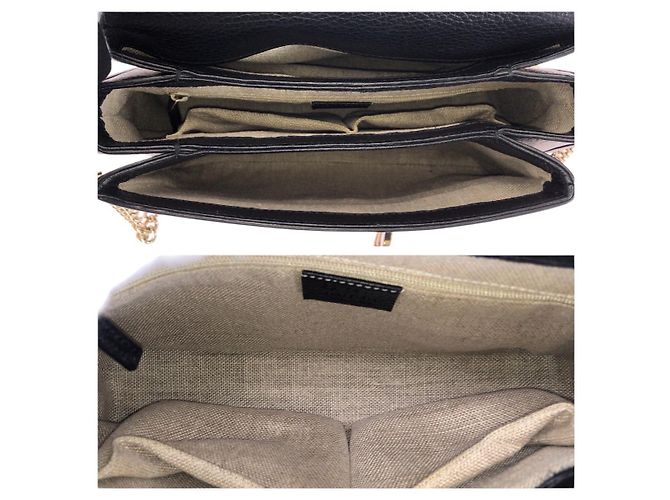 Borsa 2way in pelle con Interlocking G Gucci Nero - vista 9