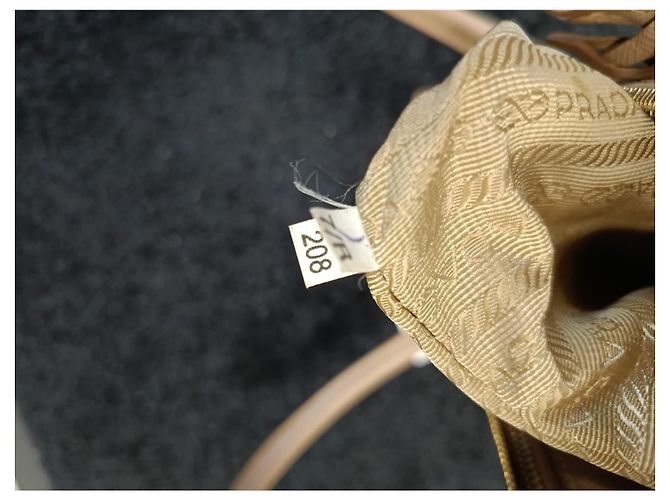 Borsa Tote Prada Medium Galleria Double Zip in pelle Saffiano beige Marrone Rosso - vista 12