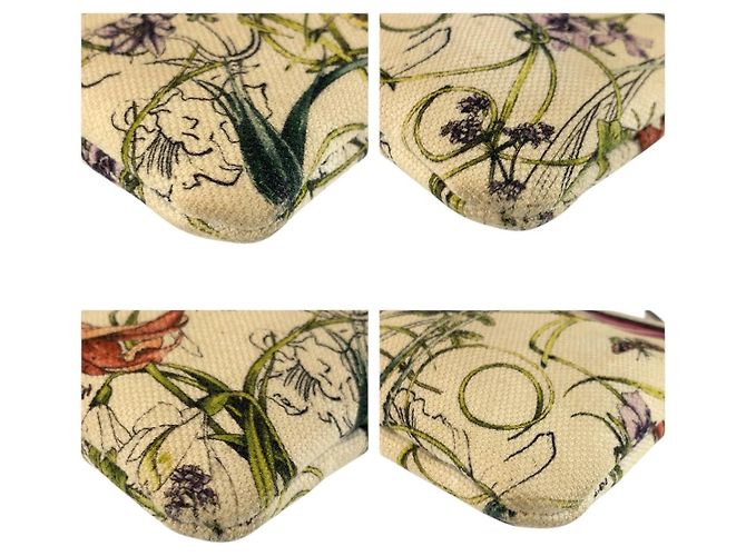 Pochette Gucci Flora Canvas Marrone Beige - vista 5